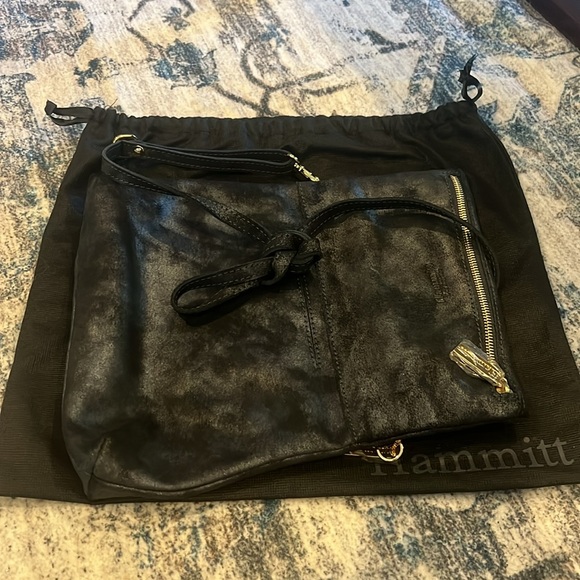 BNWT Hammitt Black Leather Crossbody Bag - Picture 6 of 6